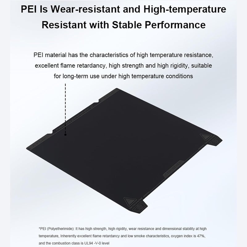 KOYOFEI مجموعة لوحة بناء PEI سلسة من Creality K1 Max، منصة فولاذية مرنة مع سطح PEI سلس وورقة قاعدة مغناطيسية لـ K1 Max 315x310mm - Image 4